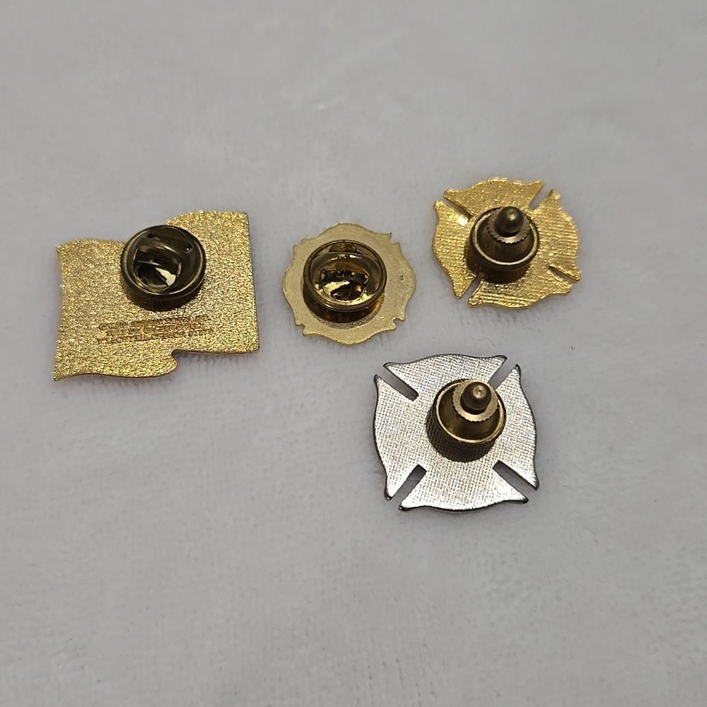 Firefighter and American Flag Pin Set - Picture 6 of 6